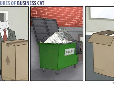 「分かる分かる！」もしも猫がビジネスマンだったら・・・の漫画に共感の声続出！