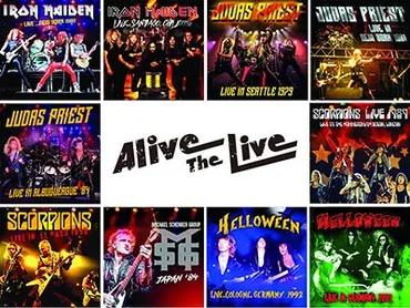 アイアン・メイデン、ジューダス・プリースト、マイケル・シェンカー、ハロウィンなど 10タイトル ― Alive The Liveシリーズ  2022年９月発売