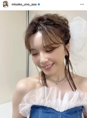 宇野実彩子、自身初のトークショーでデコルテ披露!「天使降臨ですか?」「綺麗な実彩子姉」と話題