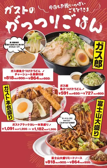 パネエ」「想像以上にボリューム」 ガストの新メニュー「がっつりごはん」の゛超絶デカ盛り゛に反響相次ぐ(1/2 ページ)