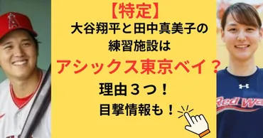 特定】大谷翔平と田中真美子の練習施設はアシックス東京ベイ?目撃情報も!