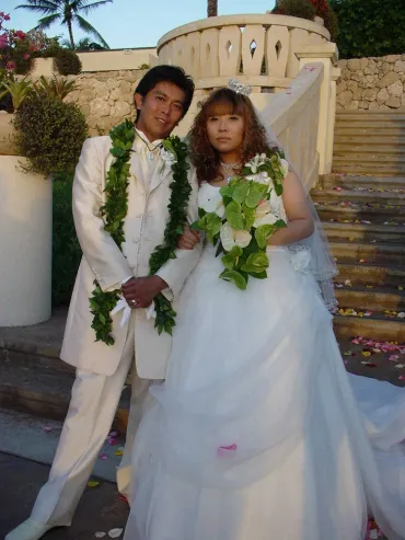 2006年、ハワイで挙式した前田耕陽(左)と海原ともこ夫妻― スポニチ Sponichi Annex 芸能