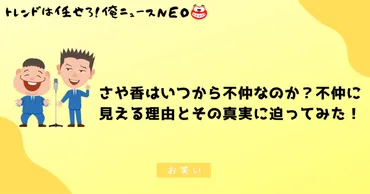 さや香はいつから不仲なのか?不仲に見える理由とその真実に迫ってみた!