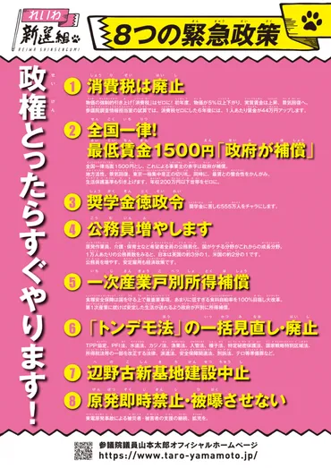 山本太郎さんインタビュー:政治はみんなでつくるもの。消費税廃止・財政出動で、人々の生活の底上げを!(後編)「8つの緊急政策」と経済政策を語り尽くす