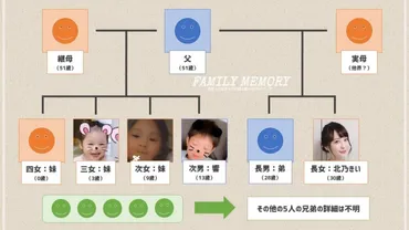 相関図】北乃きいは11人兄弟の長女