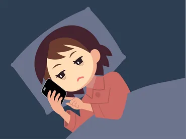 危険！寝る前スマホで睡眠不足 