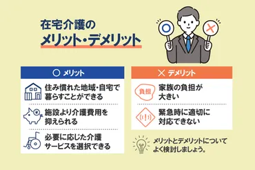 在宅介護とは？サービスの種類やメリットデメリットを解説 