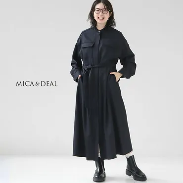 MICA & DEAL(マイカ＆ディール) バンドカラーシャツワンピース(0124404272)の通販