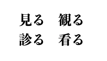 2. What is the difference in nuances and meaning between 見る,観る,診る, and 看る(