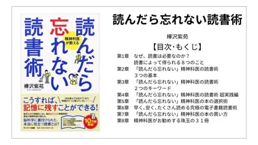 全目次】読んだら忘れない読書術 / 樺沢紫苑【要約・もくじ・評価感想】#読んだら忘れない読書術 