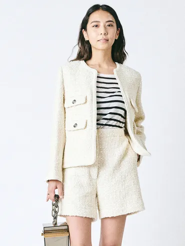 mikomori × THIRD MAGAZINE】FANCY TWEED JACKET(C0416) 