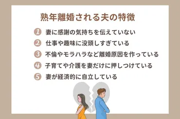 熟年離婚される夫の特徴とは？離婚後の末路と回避する方法も解説