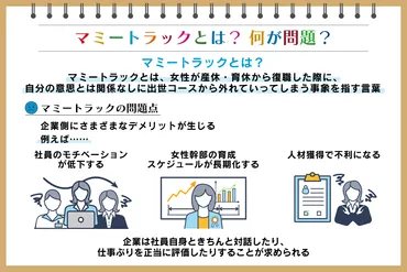 マミートラックってホントにヤバイ？女性が抱えるキャリアの壁とは？マミートラック問題とは!!!