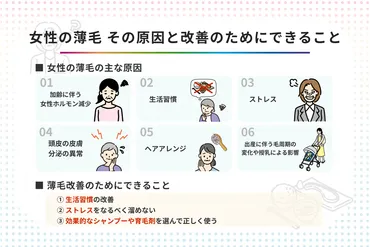 薄毛改善！あなたもできる？薄毛の原因と対策とは！？