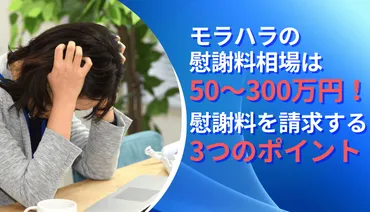 モラハラの慰謝料相場は50～300万円！慰謝料を請求する３つのポイント 