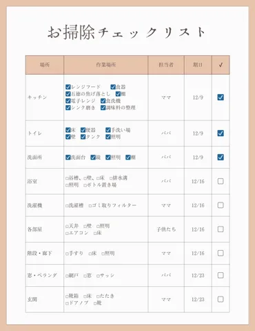年末大掃除はチェックリスト作りから！作り方や見本も紹介