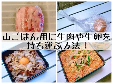 山ごはんに生肉や生卵を持ち運ぶ？持ち運び方とは！？