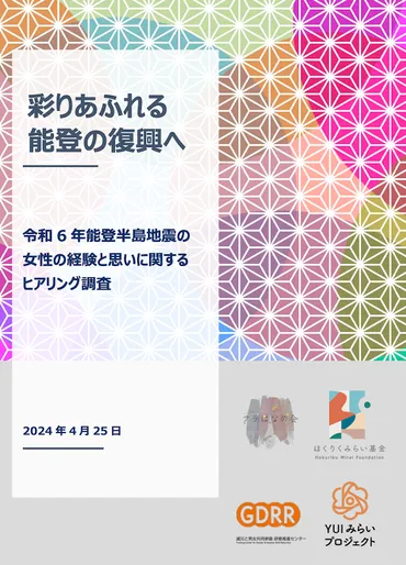 令和6年能登半島地震の女性の経験と思いに関するヒアリング調査 