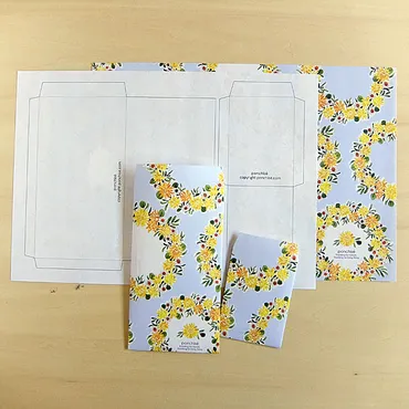 ラッピングペーパーで封筒をつくろう