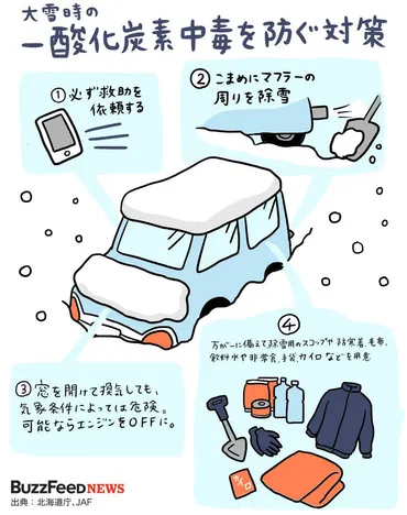 大雪】車が立ち往生、一酸化炭素中毒で死者も… 週末は「クリスマス寒波」に警戒、もしもの時の対策は?