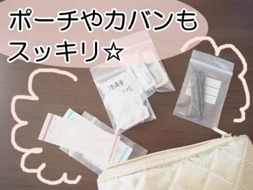 メモスペース付【ダイソー】「厚めのチャック袋」で小物を収納♪