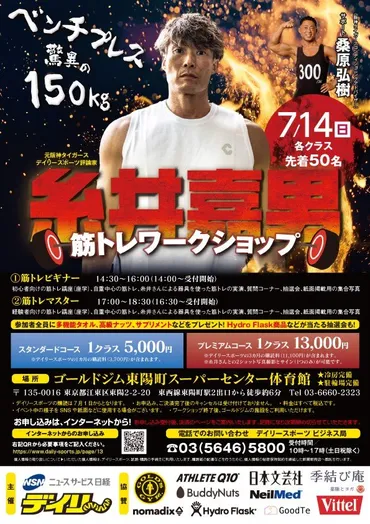 糸井嘉男筋トレワークショップに参戦決定！