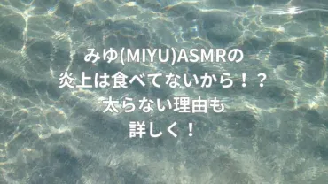 みゆの炎上は食べてないから!?太らない理由も詳しく!