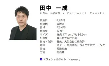 田中一成たなかかずなりとは