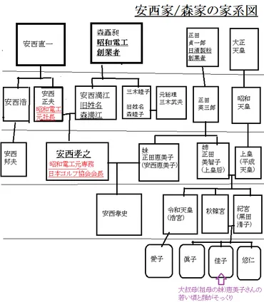 安西家森矗昶家の家系図正夫孝之孝史