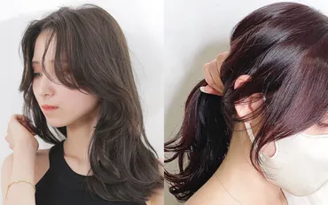 年最新】韓国風顔まわりレイヤーカットで顔の余白を削除!上品艶っぽスタイルに♪│美容室・美容院リー