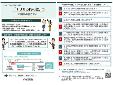 万円の壁とは一時的に超えても年まで扶養内厚労省が認定円滑化