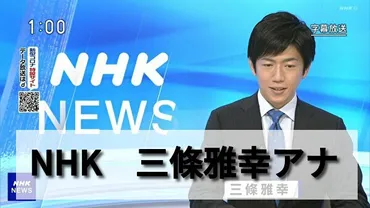 三條雅幸アナはで一番カッコいいイケメン!年収はどれくらい?