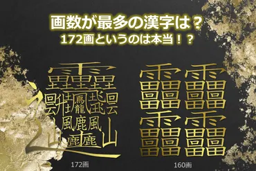 世界一・日本一】画数が最も多い漢字は？–最多は画！？