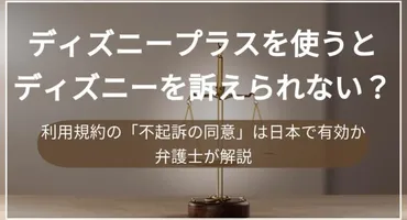 ディズニーの「訴訟禁止」条約、日本の法律ではどう解釈されるのか?弁護士の見解