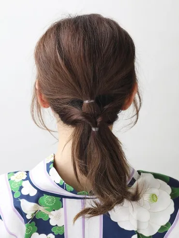 くるりんぱで作る浴衣の髪型！ギブソンタックの簡単ヘアアレンジ 浴衣ヘアアレンジ All About