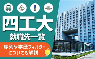 就職できる？】四工大の就職先一覧 
