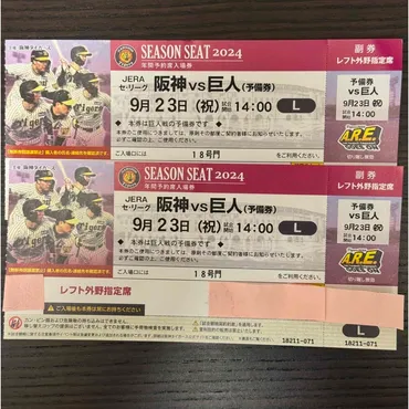 阪神タイガース 甲子園球場 ペアチケット
