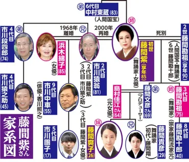 藤間爽子の家系図がすごい！日本舞踏の家元で香川照之とは親戚？