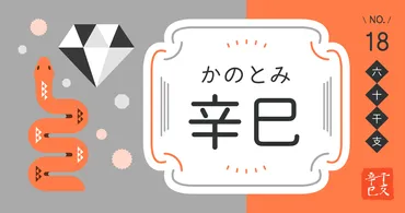 辛巳（かのとみ）」の性格、男女別の特徴、相性占い【四柱推命】 