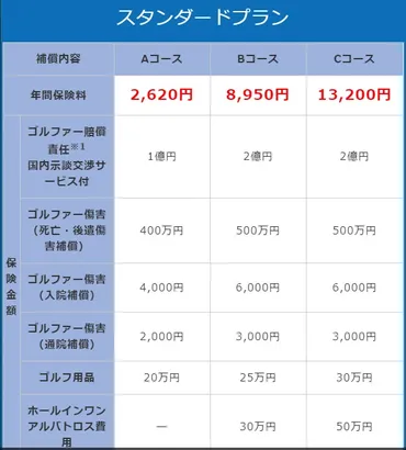 ゴルフ保険の内容は？入った方がいいの？┃飛衛門 ゴルフボールおよびゴルフ関連商品メーカー 