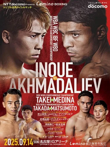 NTTドコモ presents Lemino BOXING 世界タイトルマッチ世界世界世界日本 