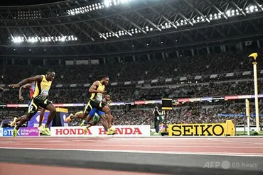 ジャマイカのセビルが男子100m金、ライルズは銅 世界陸上 写真6枚 国際ニュース：AFPBB News
