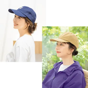 夏のまとめ髪】40代のキャップ姿が洒落る「お団子ヘア」2選！ 
