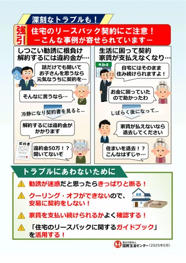 強引』なリースバック契約にご注意！ 