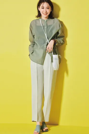 シアーシャツの大人コーデ24選