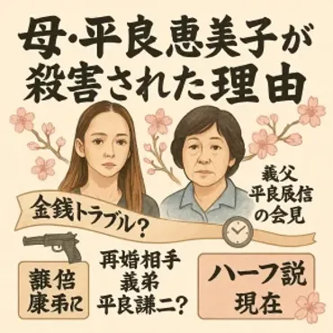 安室奈美恵のなぜ母（平良恵美子）死因？金銭トラブル？再婚相手義弟平良謙二？義理の父会見平良辰信現在！ハーフ