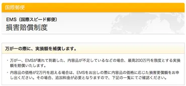 EMSの損害賠償保険が適用された、改めて海外販売ビジネスの安全性を確認できた瞬間 