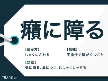 癪に障る」とは？「癇に障る」との違いと正しい使い方も解説 