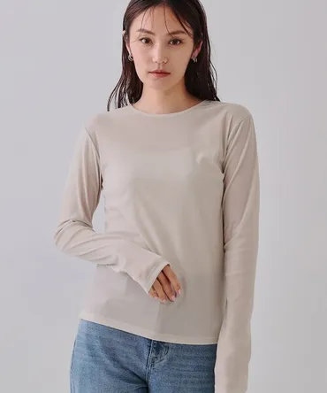 OPAQUE.CLIP tシャツ シアーベロアトップス「洗濯機洗い可」 レディース : ZOZOTOWN Yahoo!店