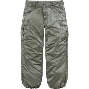 Washed Flight Satin Cargo Pant